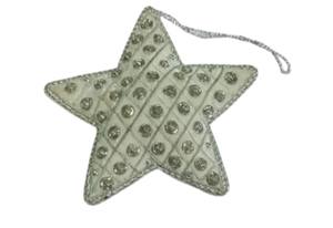 Ornement décoratif suspendu en forme d'étoile fait main avec broderie en fil métallique pour la décoration murale, des portes, des fenêtres et des fêtes à la maison - Product Image 1