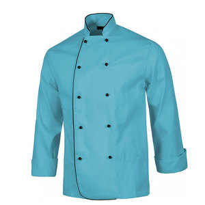 Veste de chef ventilée, respirante, durable, à manches longues, en polyester/coton tricoté, vêtements culinaires professionnels, tenue de travail pour la cuisine - Product Image 1