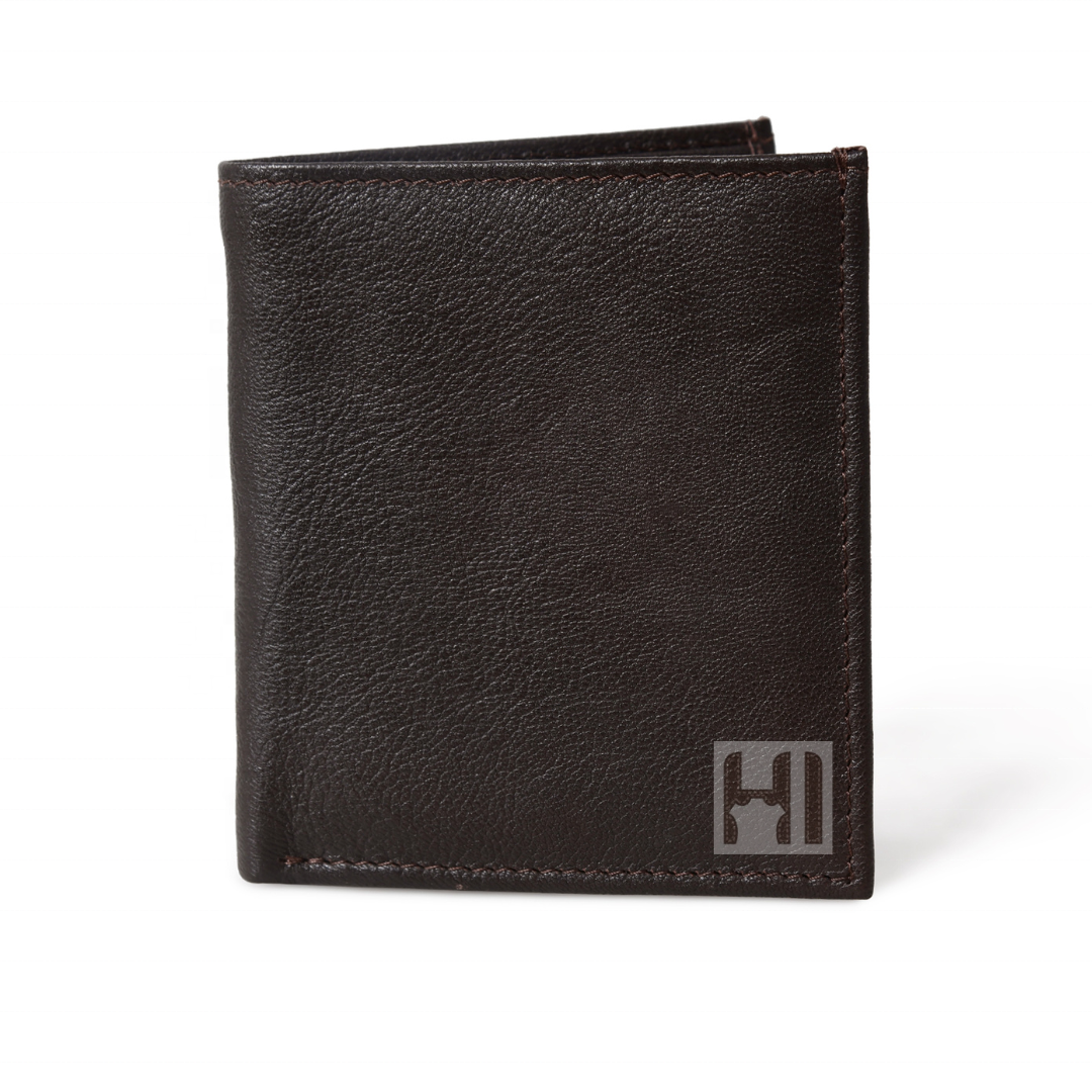 Men's Vintage Full Grain Leather Trifold Wallet RFID Blocking Cowhide Wallet Multiple Card Slots Short Bifold Wallet