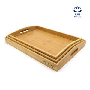 Plateau de service en bambou personnalisé, fait main, respectueux de l'environnement, plateau alimentaire en bambou de qualité export - BLUE LOTUS du Vietnam - Product Image 1
