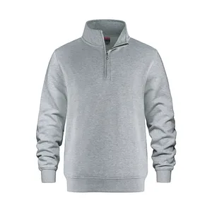 Sudadera con capucha y cremallera de cuarto de largo de felpa francesa personalizada, fabricada en poliéster/algodón de alto gramaje con estampado digital. - Product Image 1