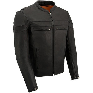 Veste de moto en cuir de buffle personnalisée unisexe SAMROZ SPORTS, manches longues, ventilation, coupe-vent, hiver, toutes saisons - Product Image 1
