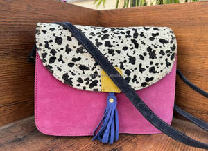 Bolso bandolera de Color rechoncho de cuero reciclado con estilo occidental, bolso de cuero con borlas y estampado Animal de alta calidad, bolso cruzado para mujer - Product Image 3