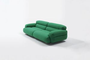 Sofá Seccional de Alta Gama, Minimalista, de Cuero Genuino, con Marco de Madera Curvado, para Sala de Estar Contemporánea, Venta al Por Mayor - Product Image 6