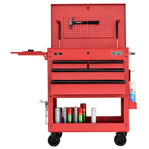 Chariot utilitaire mobile professionnel robuste à 4 tiroirs de 84 cm en acier peint pour garage et atelier – Vente en gros ODM - Product Image 4