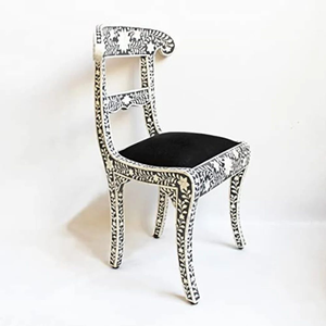 Silla de Salón Moderna con Incrustaciones de Hueso, Ecológica, para Uso en Dormitorios de Hotel, Diseño Personalizado, Muebles Hechos a Mano, Artesanía Natural - Product Image 5