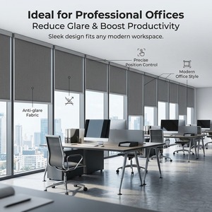 Persiana Enrollable <span class=keywords><strong>de</strong></span> Poliéster <span class=keywords><strong>de</strong></span> Alta Resistencia para Uso Comercial, Motorizada, para Sala <span class=keywords><strong>de</strong></span> Conferencias, Almacén, Tamaño Personalizado, OEM - Product Image 1