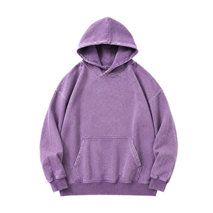 Sweat-shirt à capuche vintage pour homme, coupe oversize, effet délavé distinctif, tissu brossé doux - Product Image 6