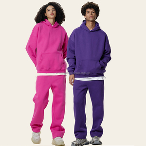 Fabricant de vêtements survêtement survêtements lourds pour hommes pantalons de survêtement et ensemble de sweats à capuche unisexes avec logo imprimé bouffant personnalisé Hoddie - Product Image 1