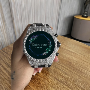 Reloj de Pulsera Lujoso para Hombre con Movimiento Mecánico VVS, Diamantes de Moissanita, Correa de Goma, Resistente al Agua, Negocios y Deportivo - Product Image 1