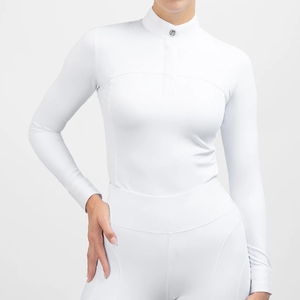 Chemise de compétition équestre de haute qualité, extensible dans 4 directions, en tissu technique doux au toucher, idéale pour la compétition et les spectacles. - Product Image 1