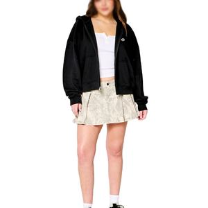 Sudadera con Capucha Extra Grande, Estilo Casual, de Algodón Premium, Ajuste Holgado, con Logotipo Personalizado, Acabado Limpio, para Mujer - Product Image 2