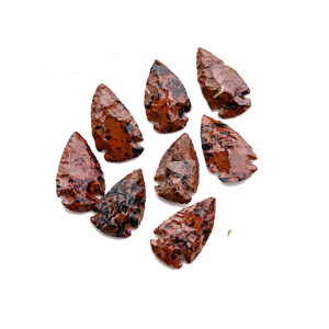 Pointes de flèche en pierre naturelle, obsidienne acajou, pointes de flèche en cristal, pointes de flèche en jaspe fantaisie pour la guérison, grossistes en pierres précieuses et cristaux - Product Image 2