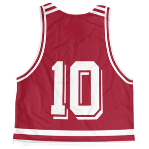 Basketball Jersey Red White Mesh Tank <b>Top</b> Sublimated Print Unisex Adult Sportswear Lightweight Team Sportswear OEM ODM Factory - Product Image 5