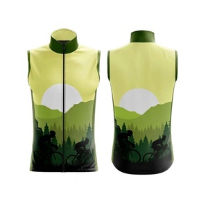 Anti UV Custom Sublimation Cycling Vest Summer Sleeveless Mesh <b>Back</b> Bicycle Gilet Quick Dry Breathable <b>Road</b> Bike Jersey Vest - Product Image 2