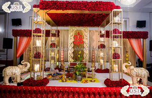 Mandap โลหะฟิวชั่นสำหรับงานแต่งงานกลางแจ้งของชาวอินเดียสำหรับงานแต่งงานคู่รัก - Product Image 6