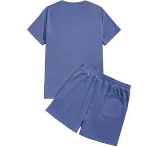 Ensemble de shorts grande taille pour hommes, survêtement d'été surdimensionné L-5XL, vente en gros, personnalisable OEM, ensemble de shorts grande taille et très extensibles pour hommes - Product Image 2