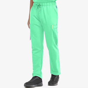 Pantalon de travail pour hommes, uniforme médical professionnel, pantalon avec ceinture élastique et plusieurs poches fonctionnelles pour médecins et infirmières - Product Image 3