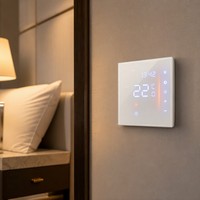 Termostato Inteligente LED Cuadrado de Pared AC601 para Calefacción por Suelo Radiante con Ahorro de Energía, Programación Semanal y Conectividad WiFi