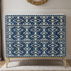 ILAHI's Bone Inlay <b>Drawer</b> Modern Design Agate Detailing <b>Storage</b> Portable Home Furniture - Product Image 2