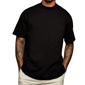 Fabricants de vêtements de haute qualité, logo personnalisé, streetwear, t-shirts pour hommes surdimensionnés, 230 g, 100 % coton, t-shirt uni pour hommes - Product Image 2