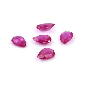 Rubíes naturales de Bangkok calibrados en forma de pera de 8x11 mm, piedra preciosa de rubí facetada natural suelta para la fabricación de joyas, lista para usar. - Product Image 1