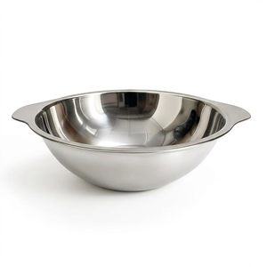 Ensemble de 2 bols mélangeurs en acier inoxydable martelé (19 cm et 7,5 cm de hauteur), acier de qualité alimentaire robuste, bol de cuisine multi-usages - Product Image 3