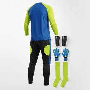 Tenue de football athlétique respirante pour gardien de but avec tissu lisse et option d'impression personnalisée du nom et du numéro - Product Image 2
