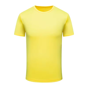 T-shirt décontracté à manches courtes et col rond pour homme, vert turquoise, coupe classique, uni, tricoté - Product Image 4