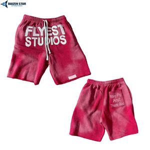 Men's Casual Cotton <b>Fleece</b> Solid Knitted Mid Waist <b>Shorts</b>-Quick Dry Breathable Eco-Friendly Drawstring Embroidery Private Label - Product Image 6