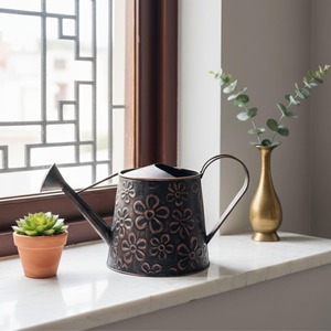 Arroseur en métal blanc pour plantes avec fleur colorée, parfait pour les vases à fleurs et outil de jardinage pour enfants pour apprendre les soins des plantes - Product Image 2