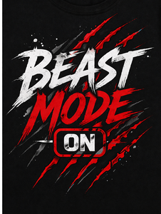Camiseta Deportiva Personalizada con Estampado Gráfico 'Beast Mode', Unisex, de Algodón, Manga Corta, para Gimnasio, Venta al Por Mayor, OEM, ODM - Product Image 5