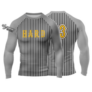 Chemises de compression pour hommes UPF 50+ à manches courtes, protection UV, pour la natation et le surf, en spandex/polyester - Product Image 3