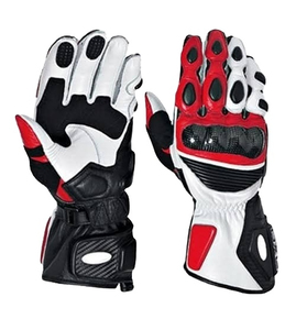 Guantes Profesionales de Cuero para Motociclismo de Carreras, con Protección de Nudillos de Fibra de Carbono, Guante Largo, Equipo de Seguridad para Motociclistas - Product Image 1