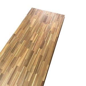Meuble de cuisine contemporain Panneau à joint en acacia avec huile de cire en bois de teck doré pour comptoirs - Product Image 1