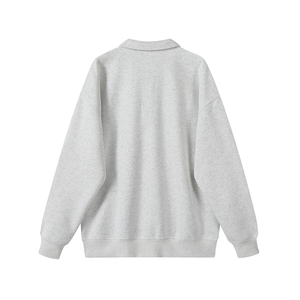 เสื้อโปโลแขนยาว รุ่นฮิตปี 2026 ผ้า 380GSM 100% คอตตอน สวมใส่สบาย ทรงโอเวอร์ไซส์  พรีชิร์ค  คอตั้ง  เสื้อโปโลแบบสเวตเตอร์ - Product Image 5