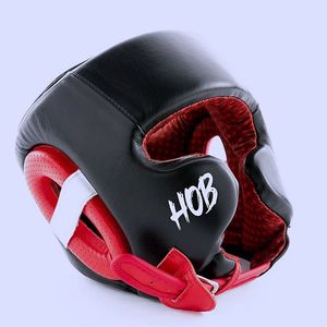 Protège-tête de boxe HOB en cuir PU noir, unisexe, pour adulte, équipement de protection, fermeture à boucle - Product Image 5