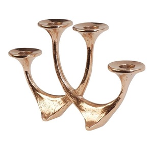 Porte-bougie en forme de Y à 4 bras, porte-bougie en forme de branche pour table à manger, décoration de centre de table pour mariage ou fête - Product Image 1