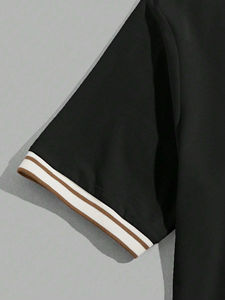 เสื้อโปโลของผู้ชายทรงคลาสสิกการผสมผสานสไตล์สวมใส่สบายและความอเนกประสงค์ที่ทำจากผ้าฝ้ายระบายอากาศได้ดีเยี่ยม - Product Image 5