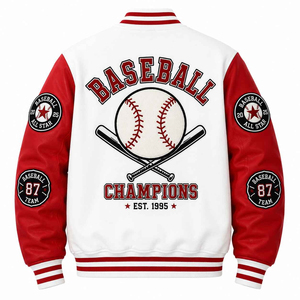 Chaquetas Varsity de Lana de Alta Calidad al por Mayor, Chaquetas Universitarias de Béisbol con Bordado Personalizado para Hombre, Chaquetas Premium - Product Image 6
