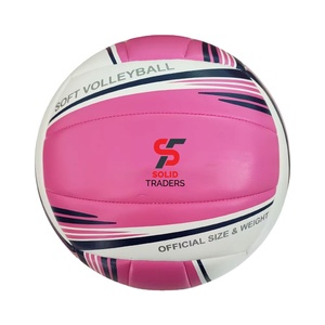 Ballon de Volleyball Professionnel Solid Trader à Conception Aérodynamique Avancée, Équipement Athlétique, Résistance aux Impacts pour la Peau, Entraînement de Puissance - Product Image 1