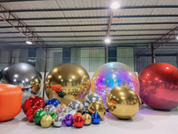 Ventes chaudes, ballons réfléchissants gonflables en PVC colorés, ballons miroir de Noël gonflables, sphères miroir gonflables