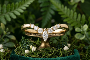 Joyería de diamantes vintage de oro de lujo de 14 quilates elaborada con precisión con brillo certificado IGI para fiesta de boda y otras ocasiones - Product Image 1