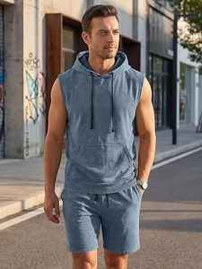Sportswear Gym Clothing Streetwear Fashion Two Piece Set <b>Oversized</b> Hoodie <b>Jogger</b> Shorts Lightweight - Product Image 4