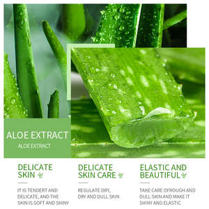 Gel transparent éclaircissant à l'aloe vera 300g pour <span class=keywords><strong>cheveux</strong></span>, cou et jambes, masque facial en <span class=keywords><strong>gelée</strong></span>, crème réparatrice solaire pure à l'aloe vera - Product Image 4