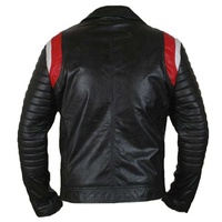 Veste de motard en cuir épais imperméable et coupe-vent personnalisée, fermeture éclair, veste bomber en cuir de vachette unisexe pour utilisation en moto