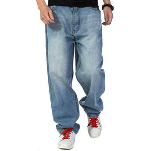 Pantalon en jean pour homme à impression personnalisée, coton de haute qualité, délavé léger, coupe ample, grandes tailles - Product Image 3