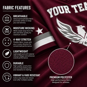 Custom Team Lacrosse Uniform Breathable Quick Dry Half Sleeve Sportswear with Professional Sublimation Jersey Design - Product Image 5