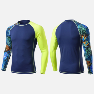Maillot de bain personnalisé pour homme, chemise de protection contre les rayons UV UPF50+, manches longues, séchage rapide, respirant, polyester, élasthanne, natation, surf - Product Image 6