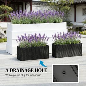 Set di 2 Vasi Neri Sospesi per Ringhiere, Solo Vasi per Fiori X2 - Product Image 3